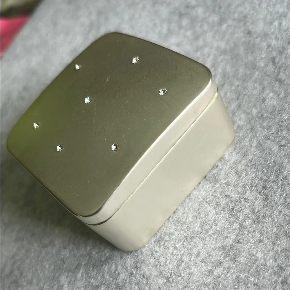 Vintage Silver Plated with Studs Trinket Box
